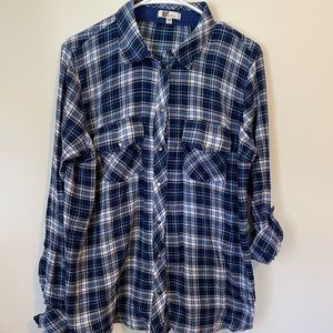 Women’s Kut from the Kloth Plaid Button Down.
